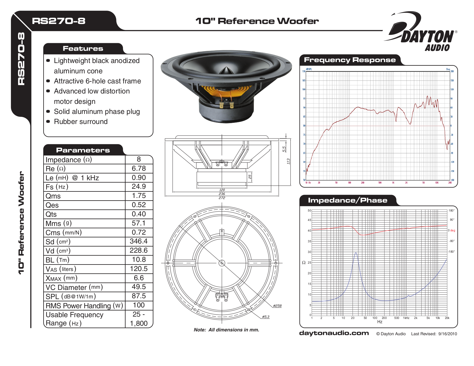 Dayton RS270-8 User Manual