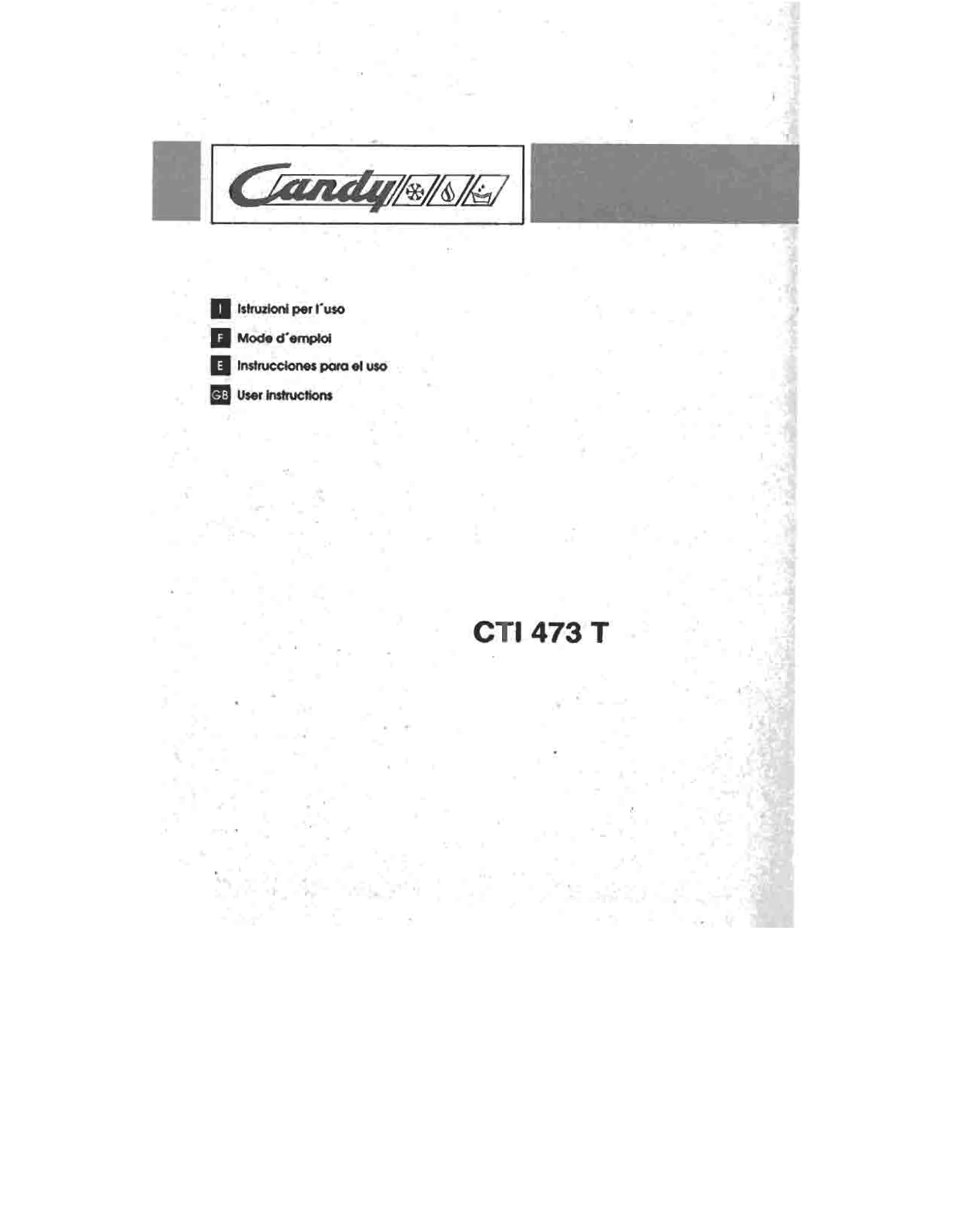 CANDY CTI473T User Manual