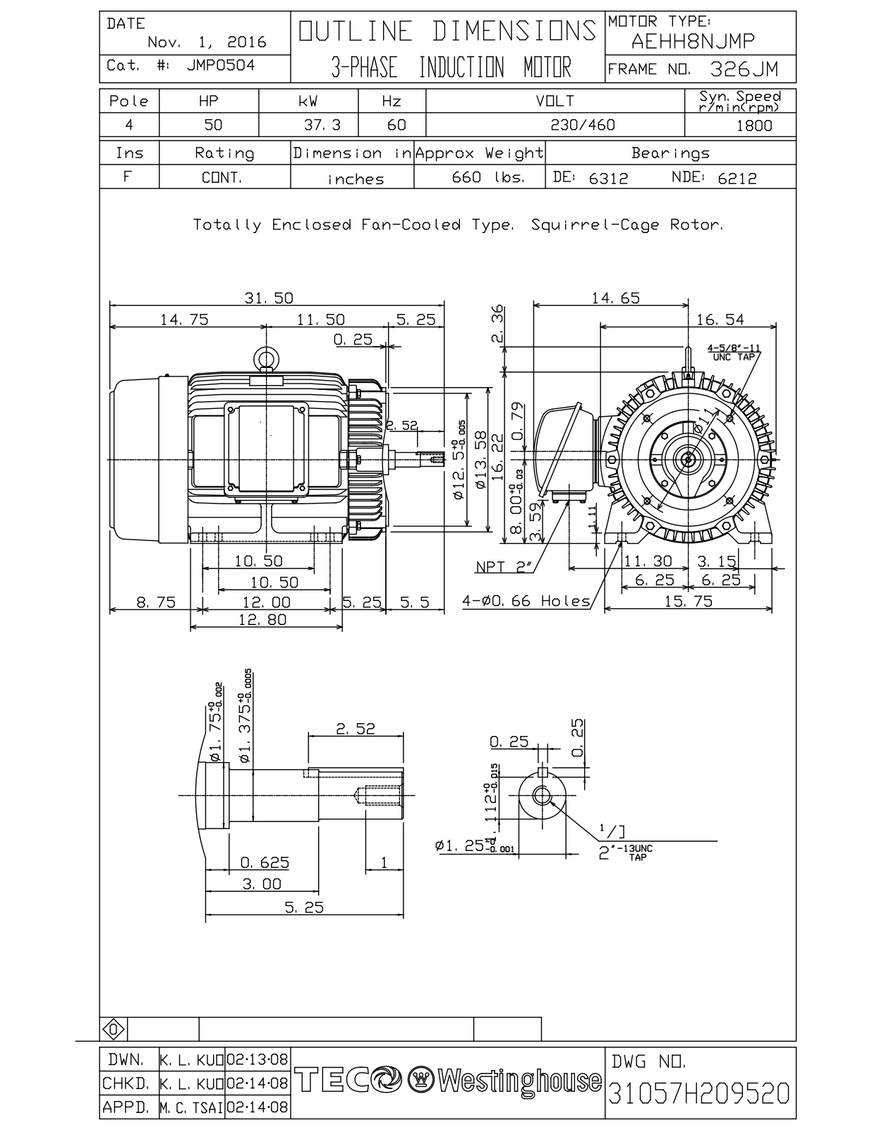 Teco JMP0504 Reference Drawing