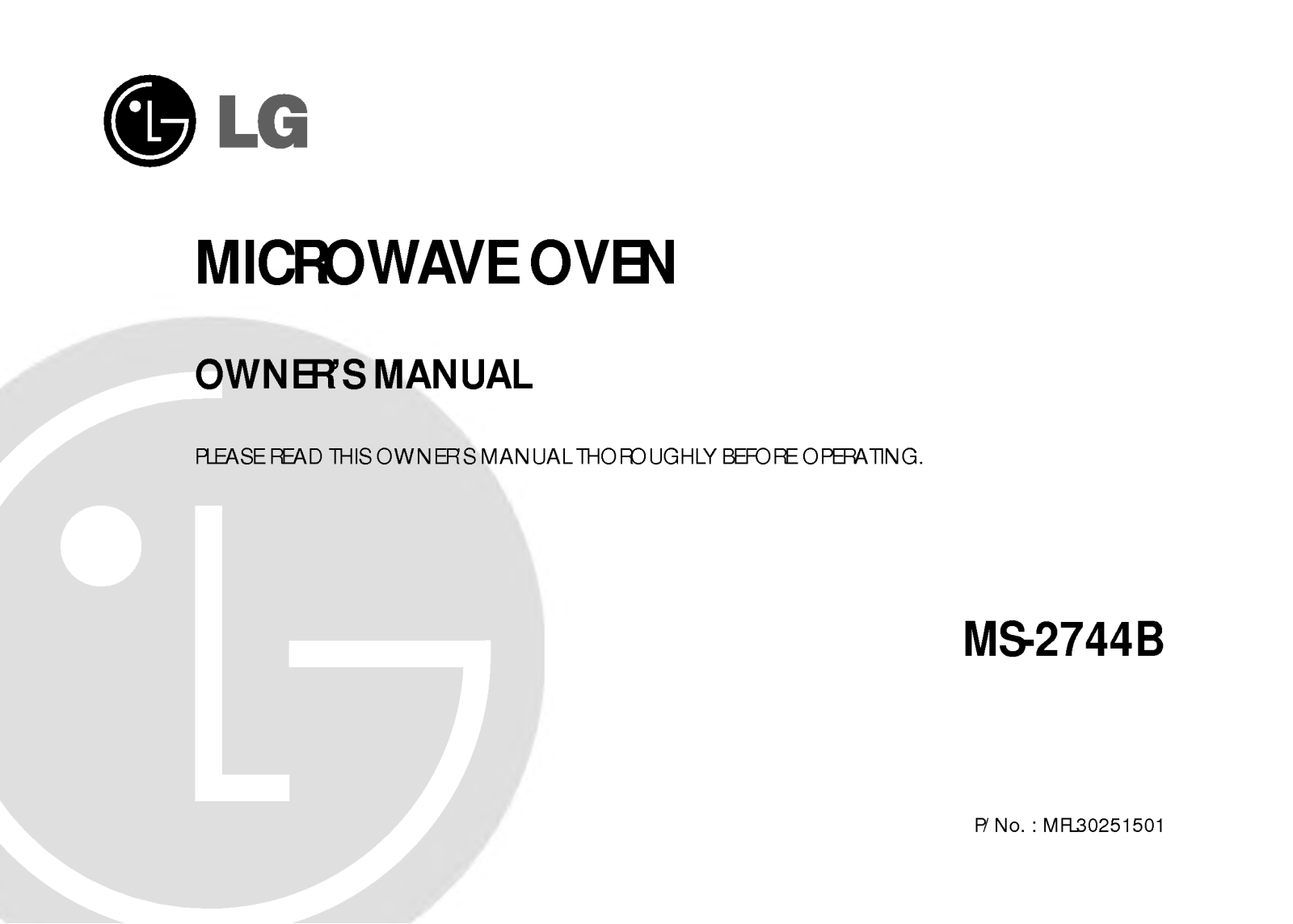 LG MS-2744B User Manual