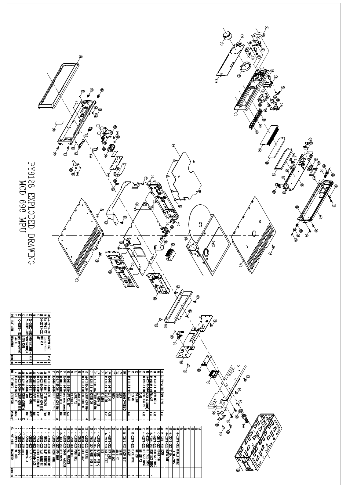 Mystery MCD-697, MCD-698, MCD-797, MCD-799MP Schematics