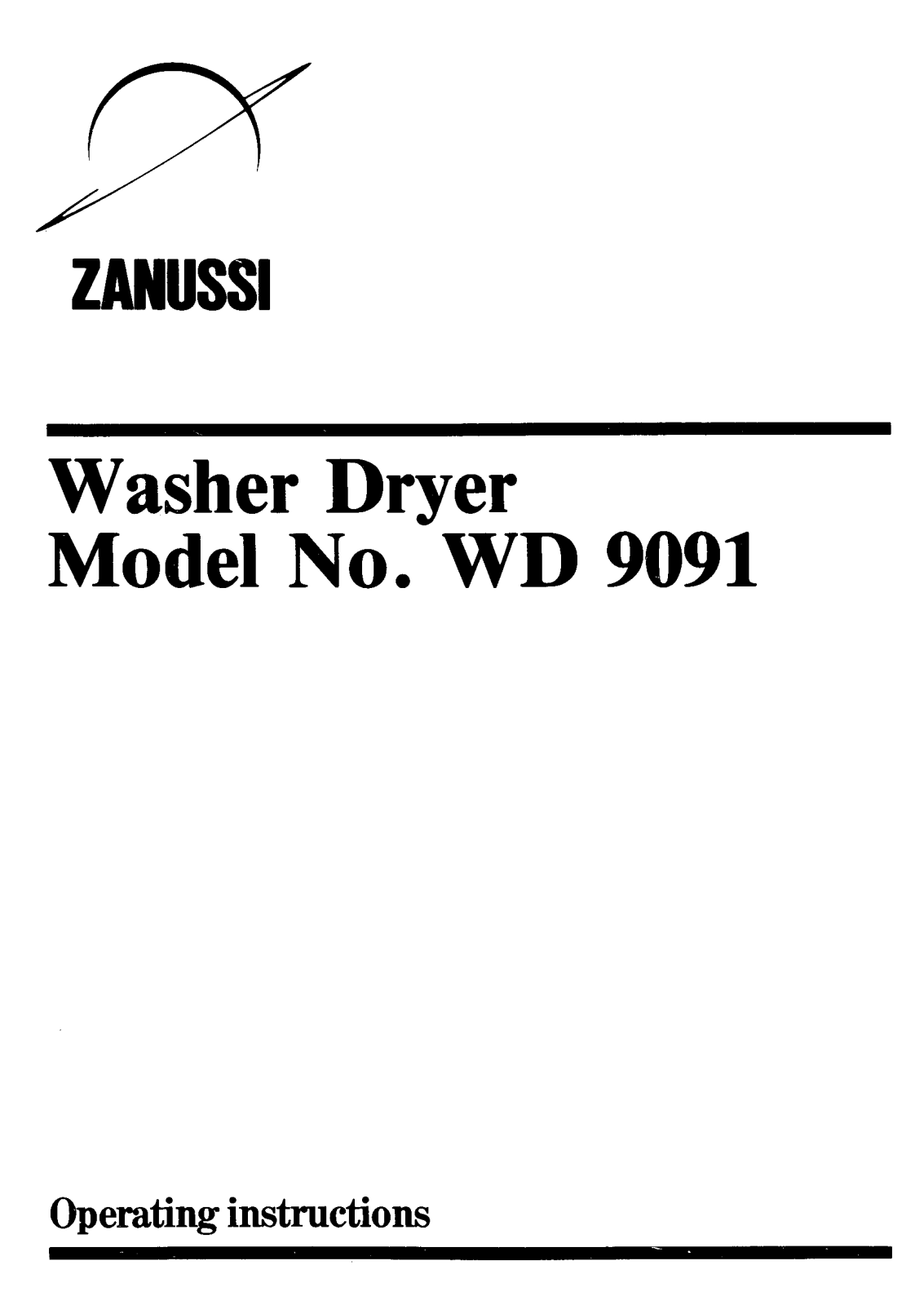 Zanussi WD 9091 User Manual