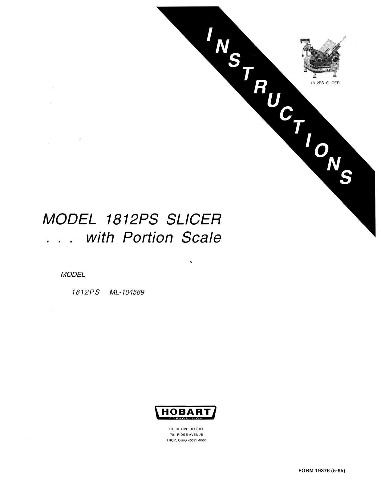 Hobart 1812PS User Manual