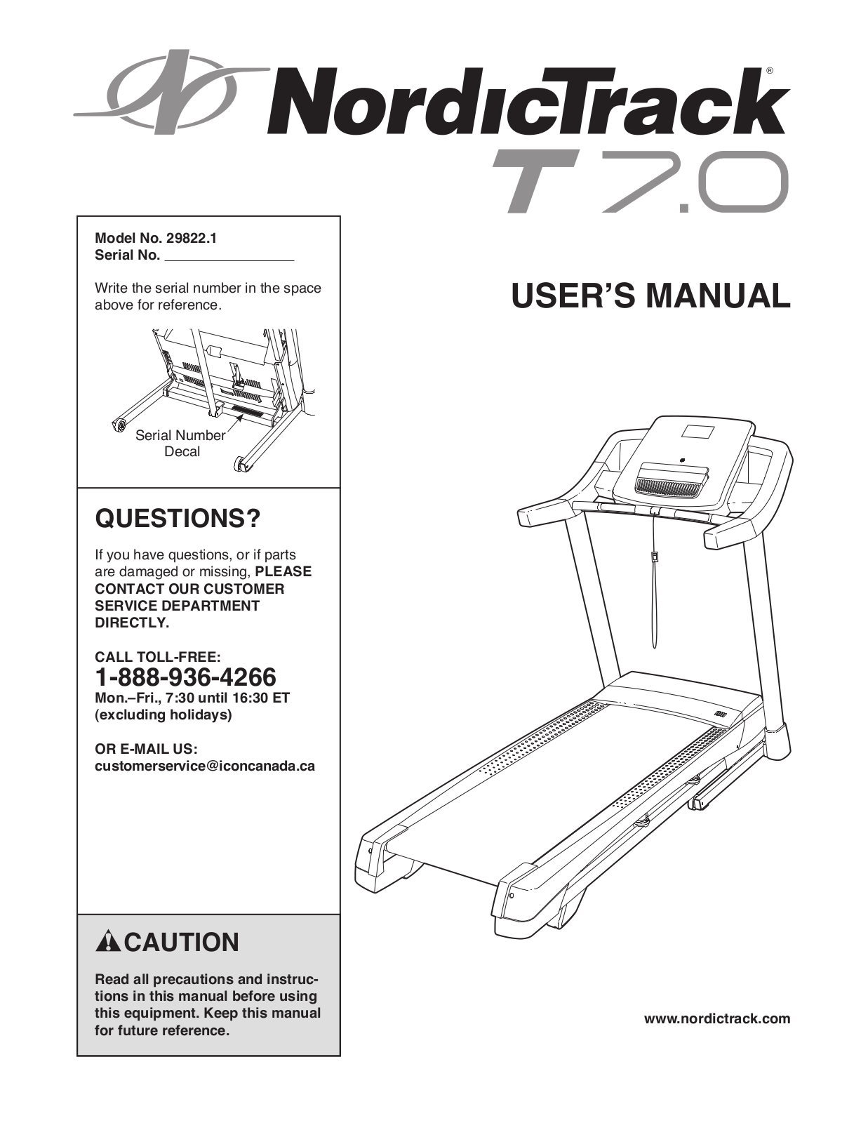 NordicTrack 298221 Owner's Manual