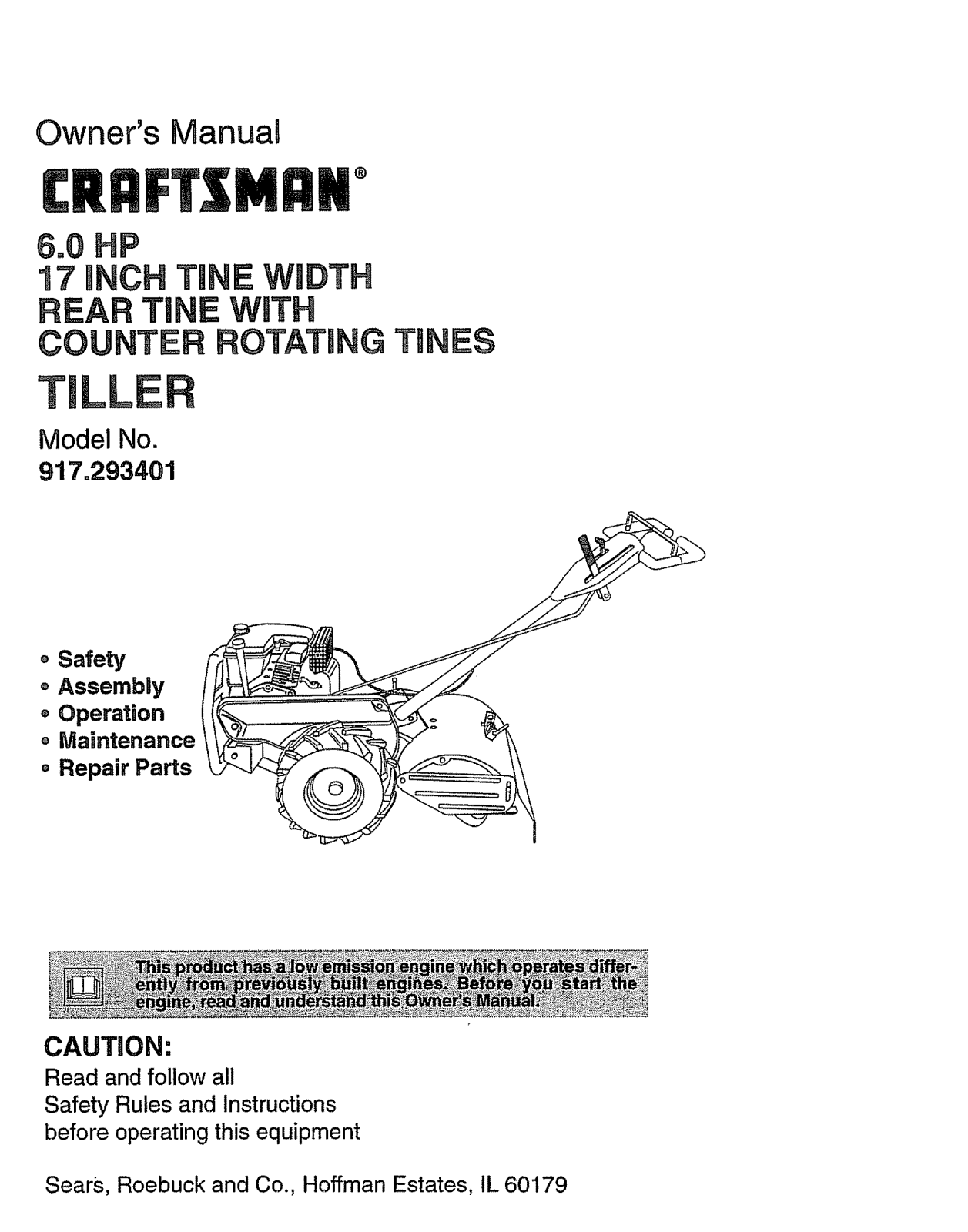 Craftsman 917.293401 User Manual