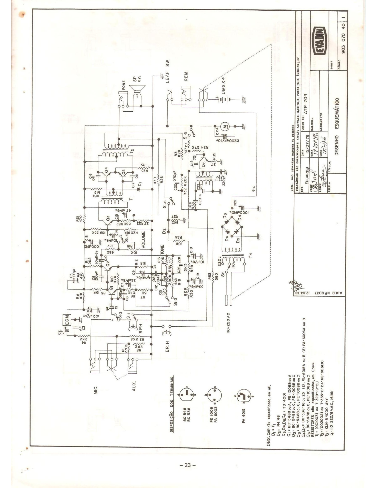 Aiko ATP-704 Schematic