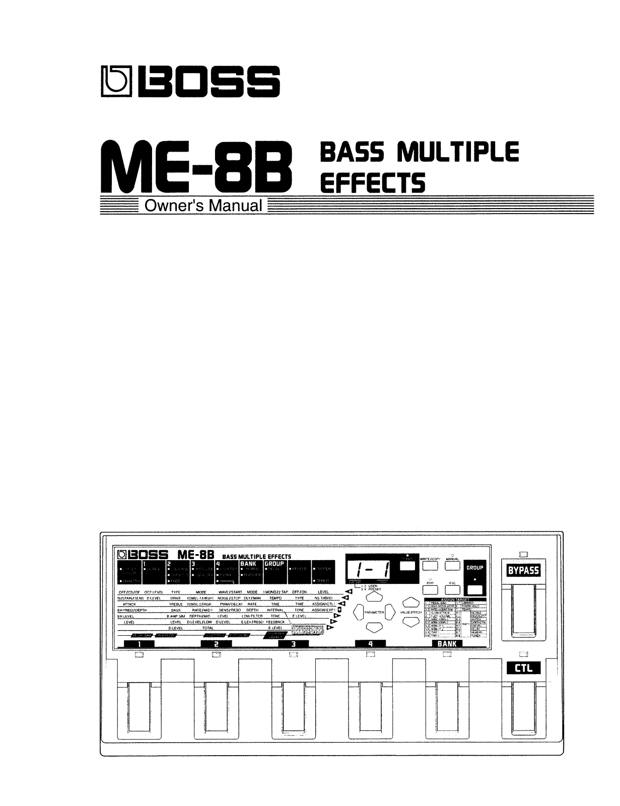 Roland Corporation ME-8B Owner's Manual