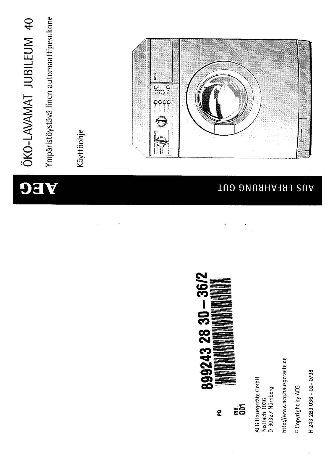 AEG LAVJUB40 User Manual