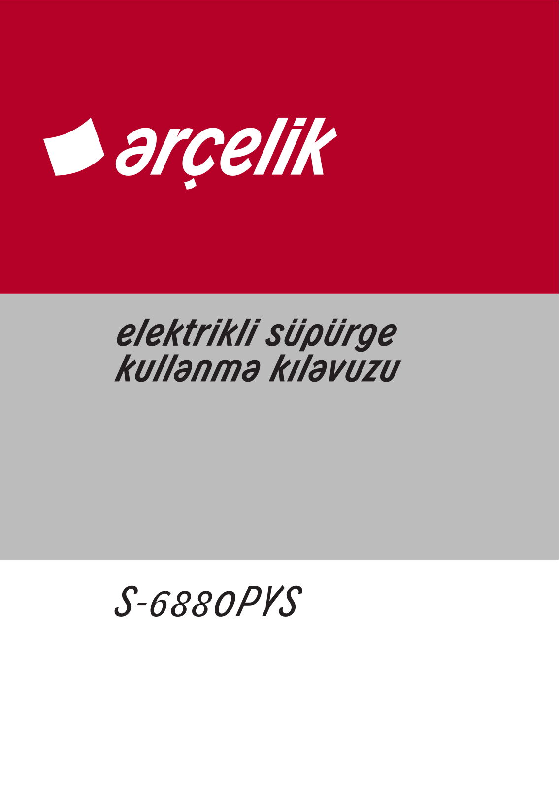 Arçelik S6880PYS User manual