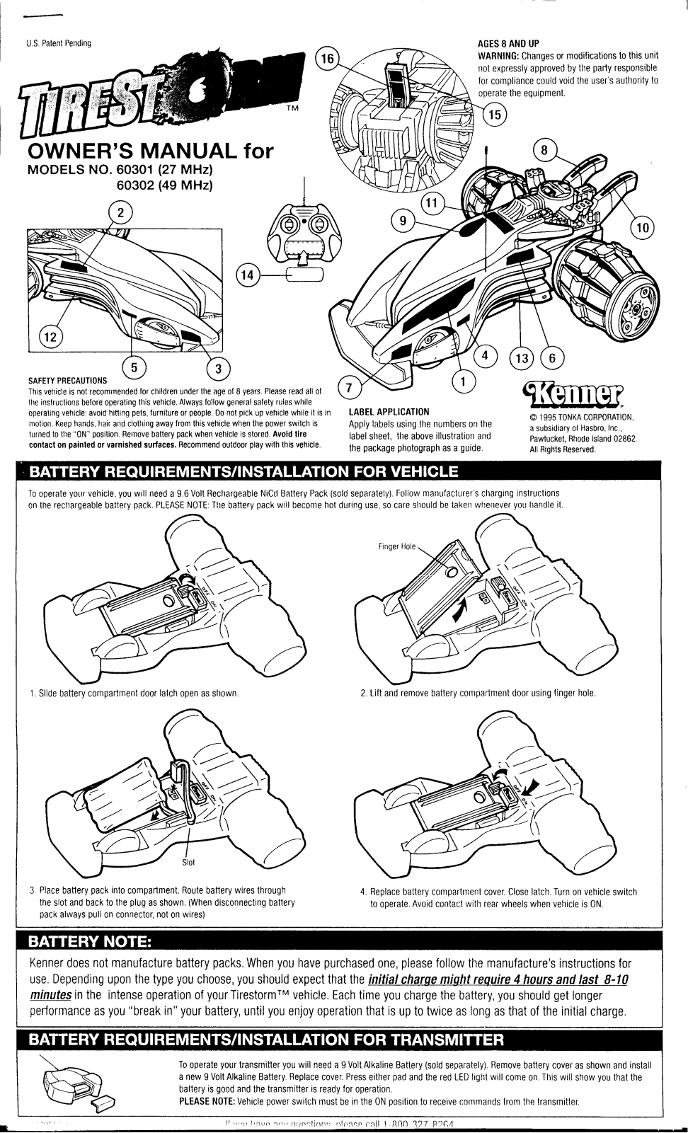 Hasbro TIRESTORM User Manual