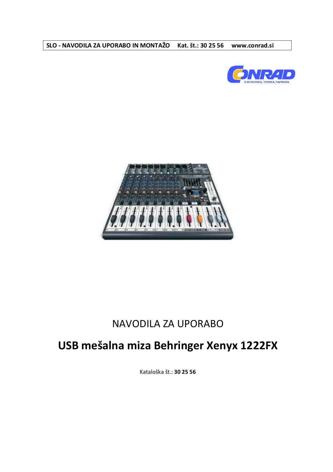 Behringer XENYX 1222FX User manual