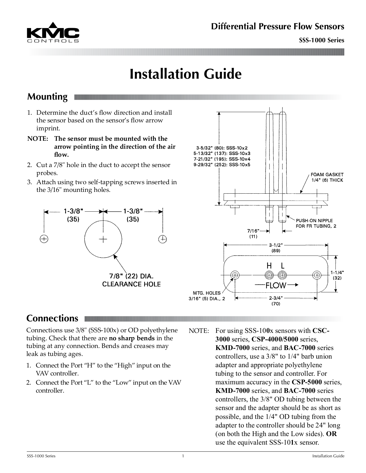 KMC Controls SSS-1000 User Manual