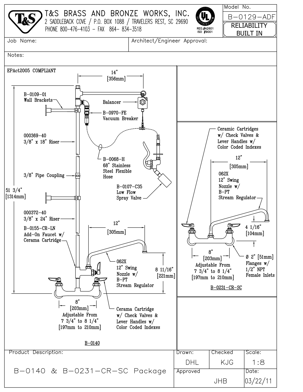 T&S Brass B-0129-ADF User Manual