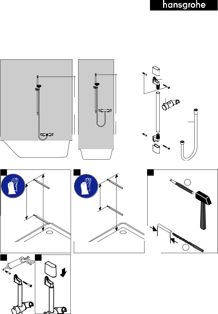 Hansgrohe 27035000, 27033000, 27085000, 27610000, 27653000 assembly instructions