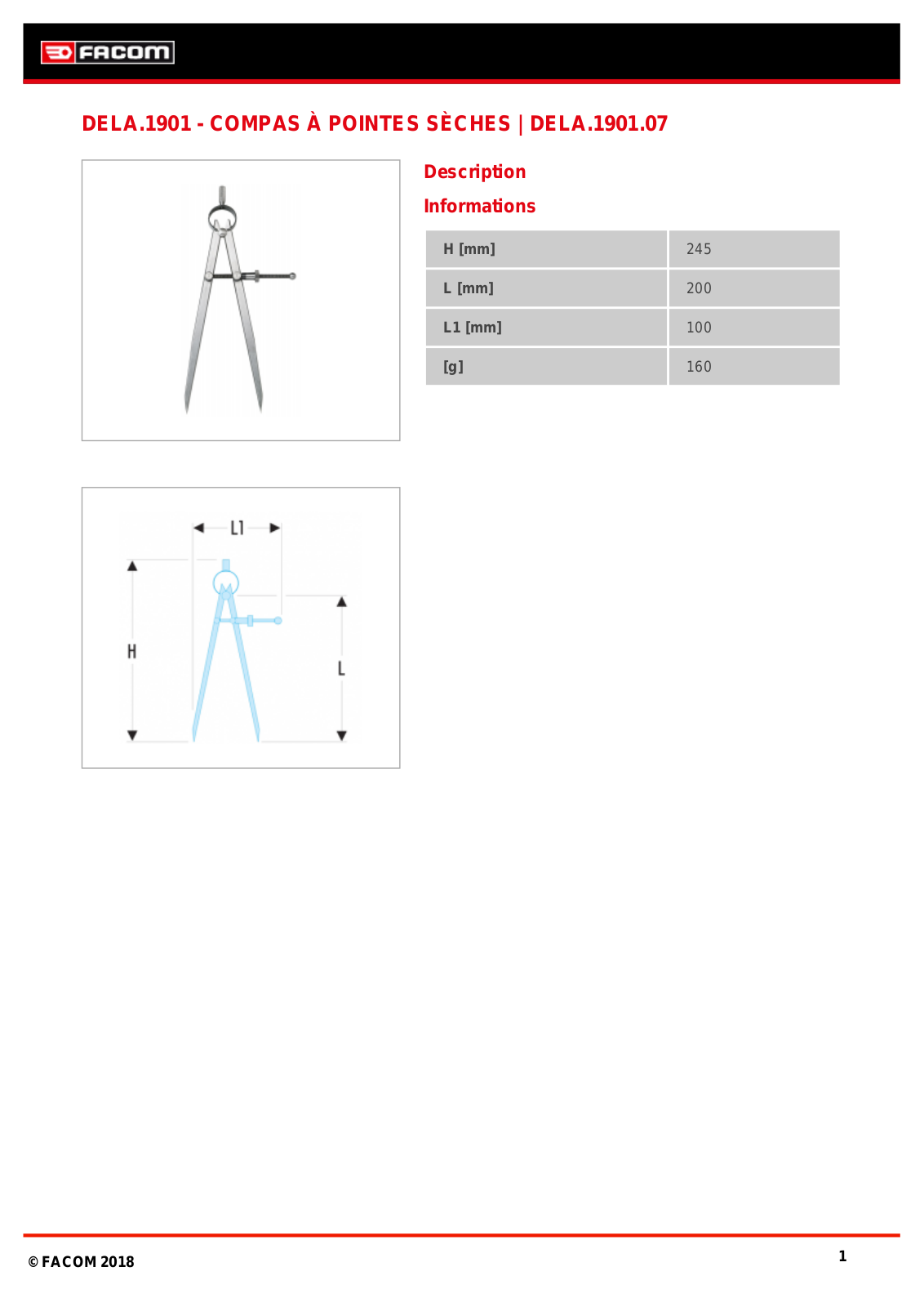 Facom DELA.1901.07 Specification - ManualMachine.com