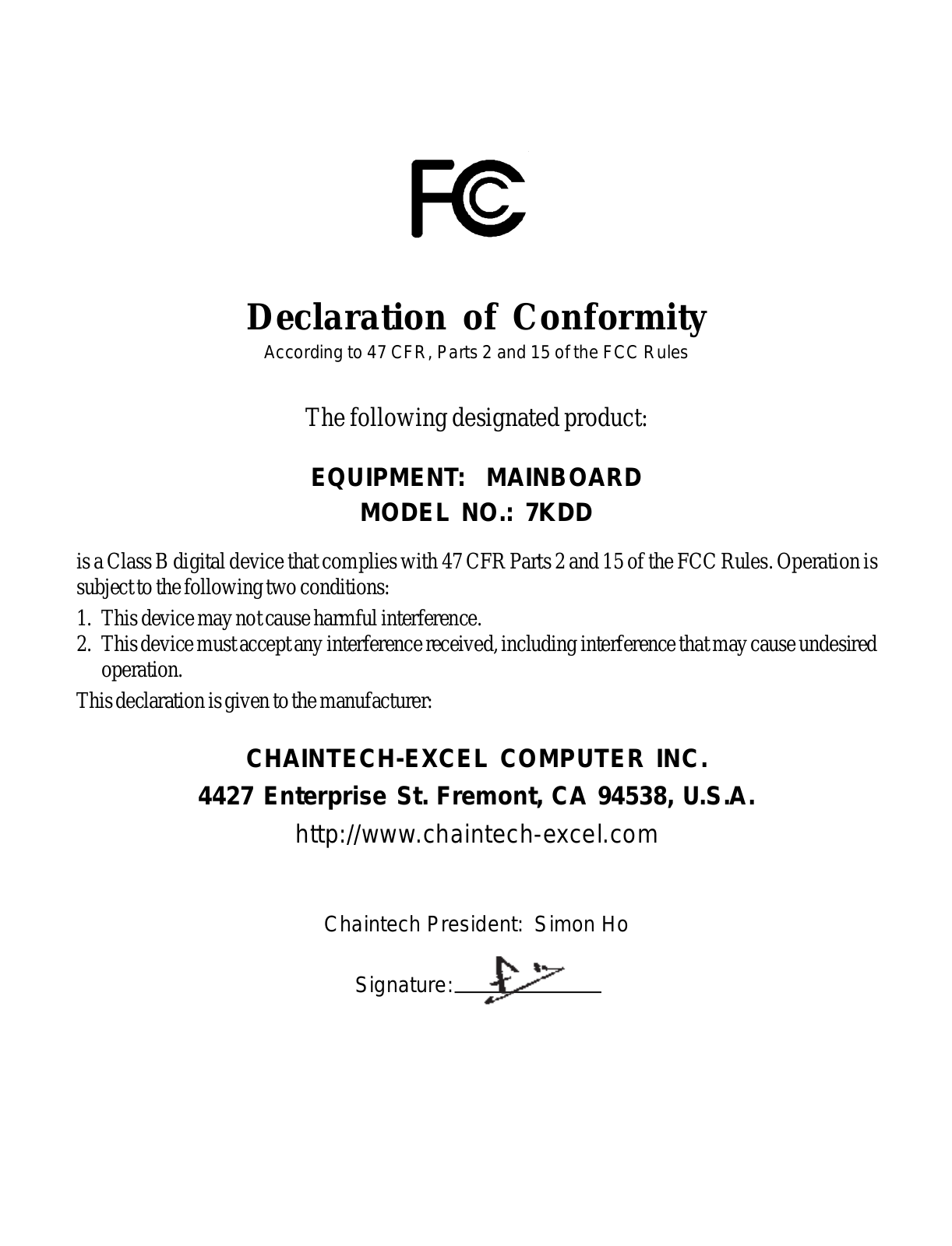 Chaintech 7KDD User Manual - ManualMachine.com