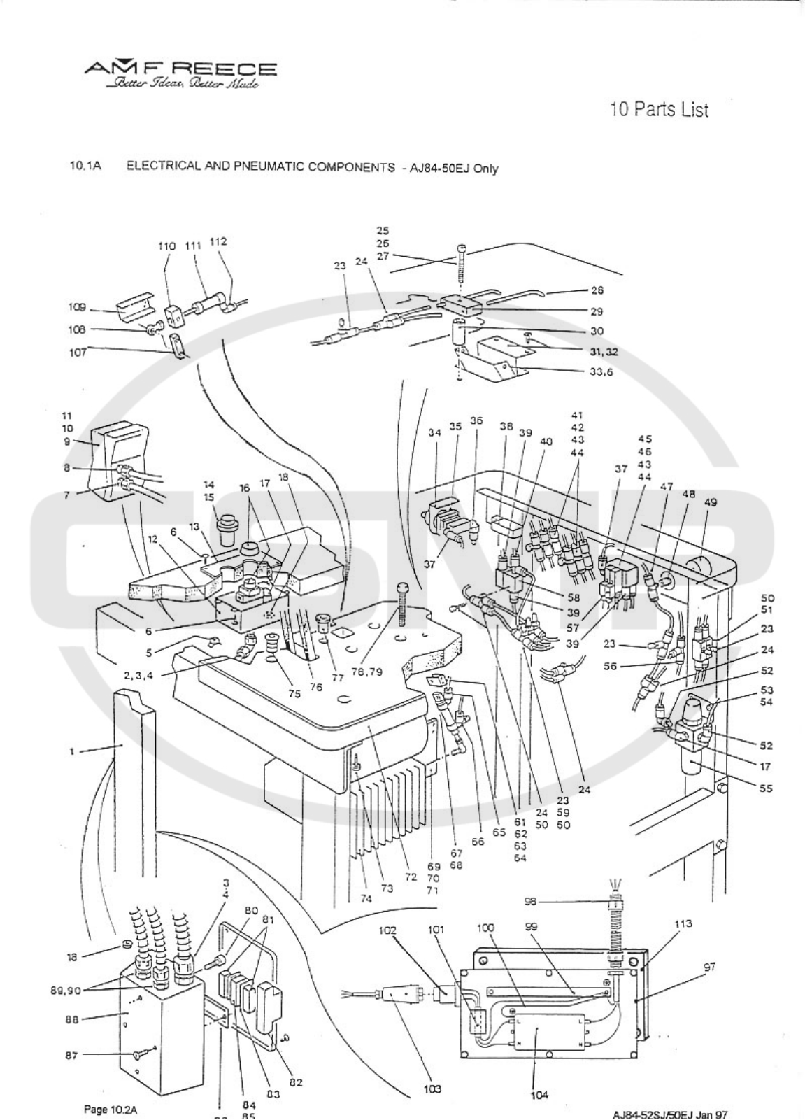 Reece AJ84-52SJ Parts Book