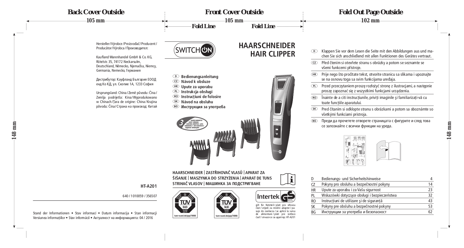 Switch On HAT-A201 User Manual