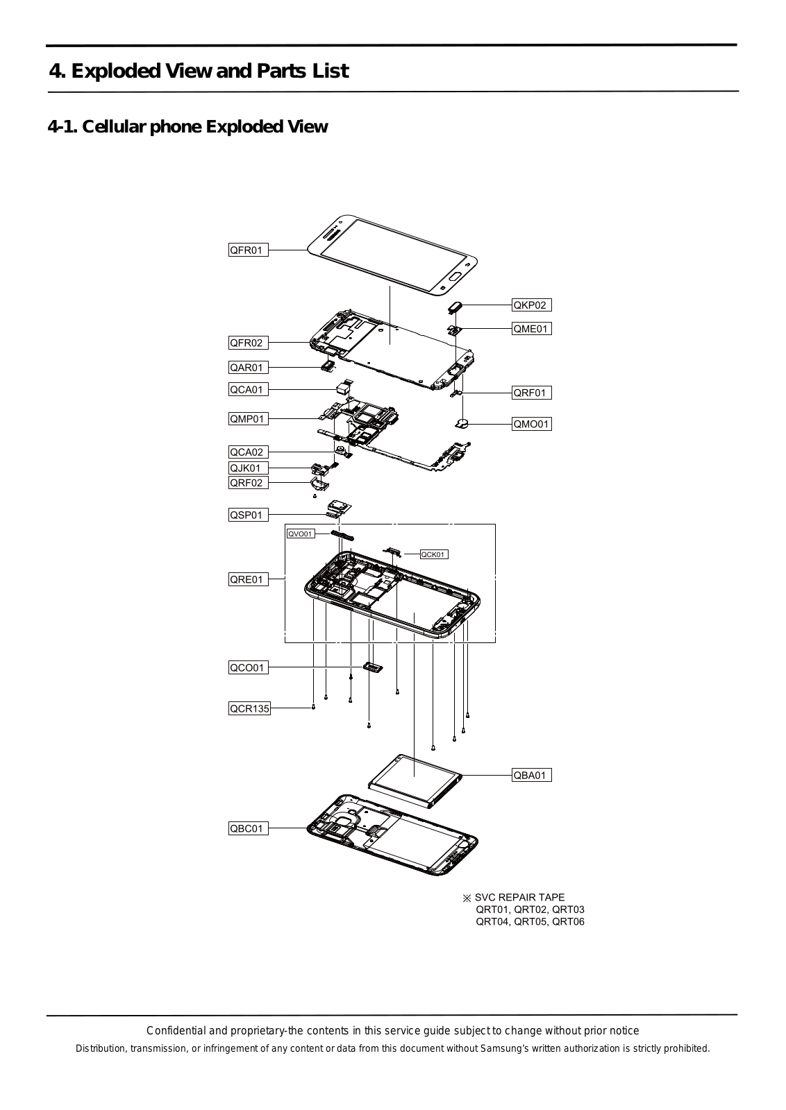 samsung SM-J320F Exploded View