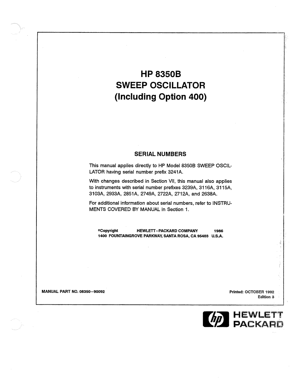 HP 8350b schematic