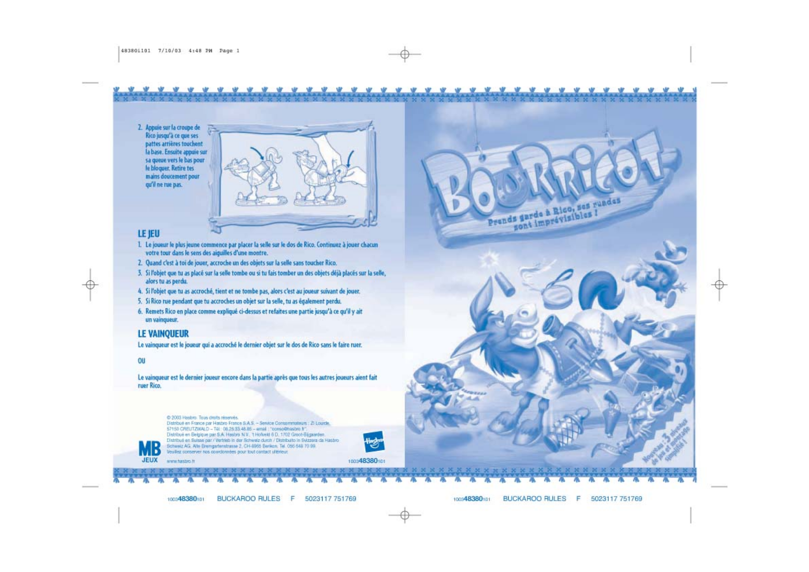 HASBRO Bourricot User Manual