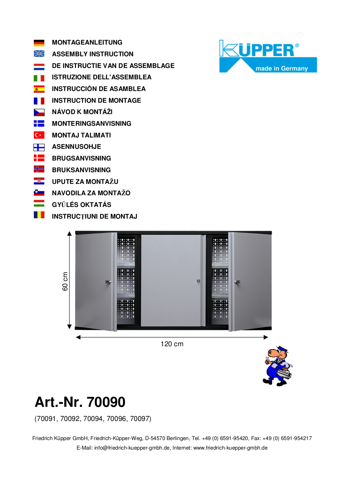 Küpper 70090, 70094, 70091, 70092, 70096 User guide