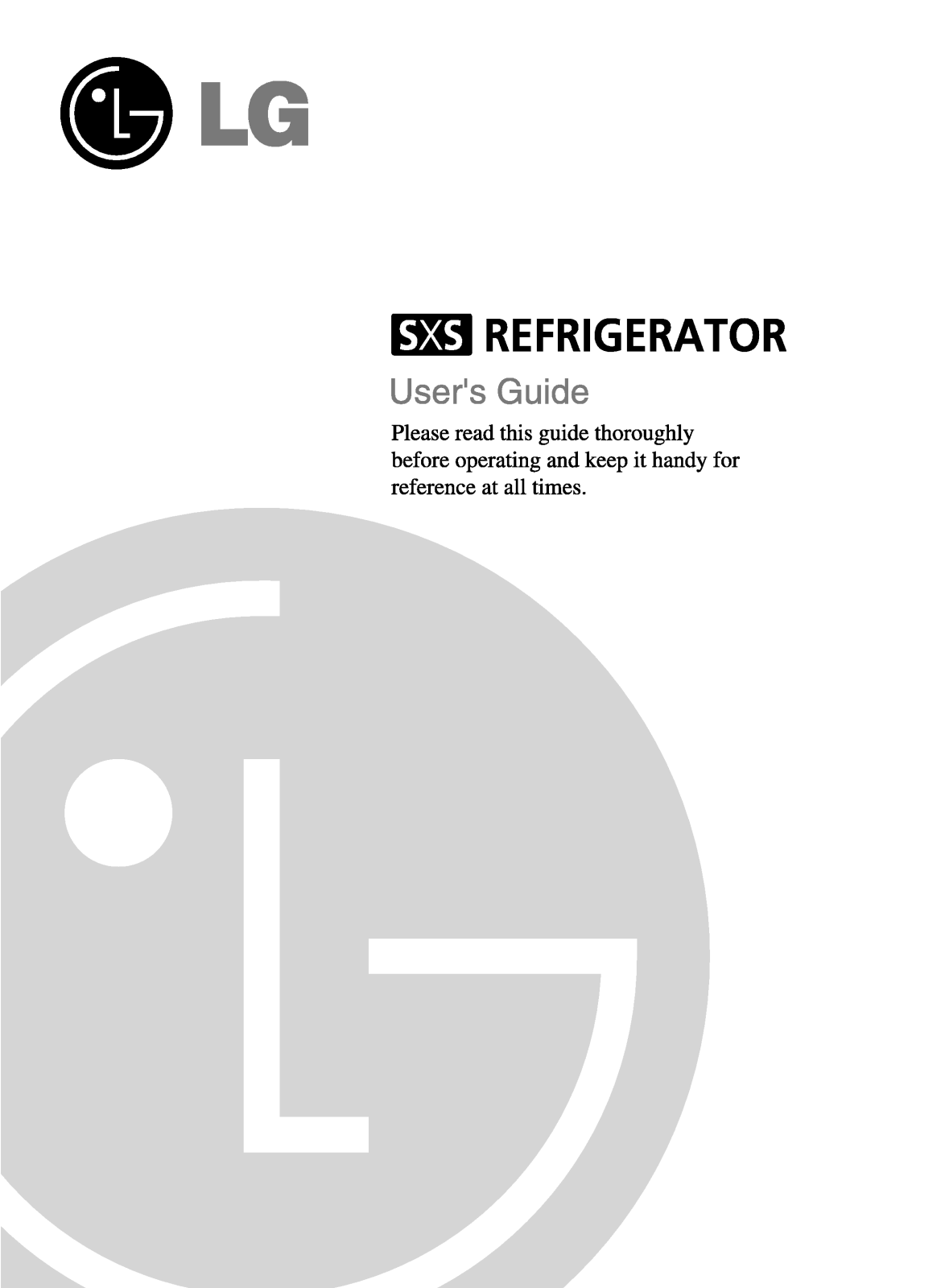 LG GR-L207WVS, GR-L247GTZ, GR-L207NIS, GR-L207GTZ, GR-L207GVZ User Manual