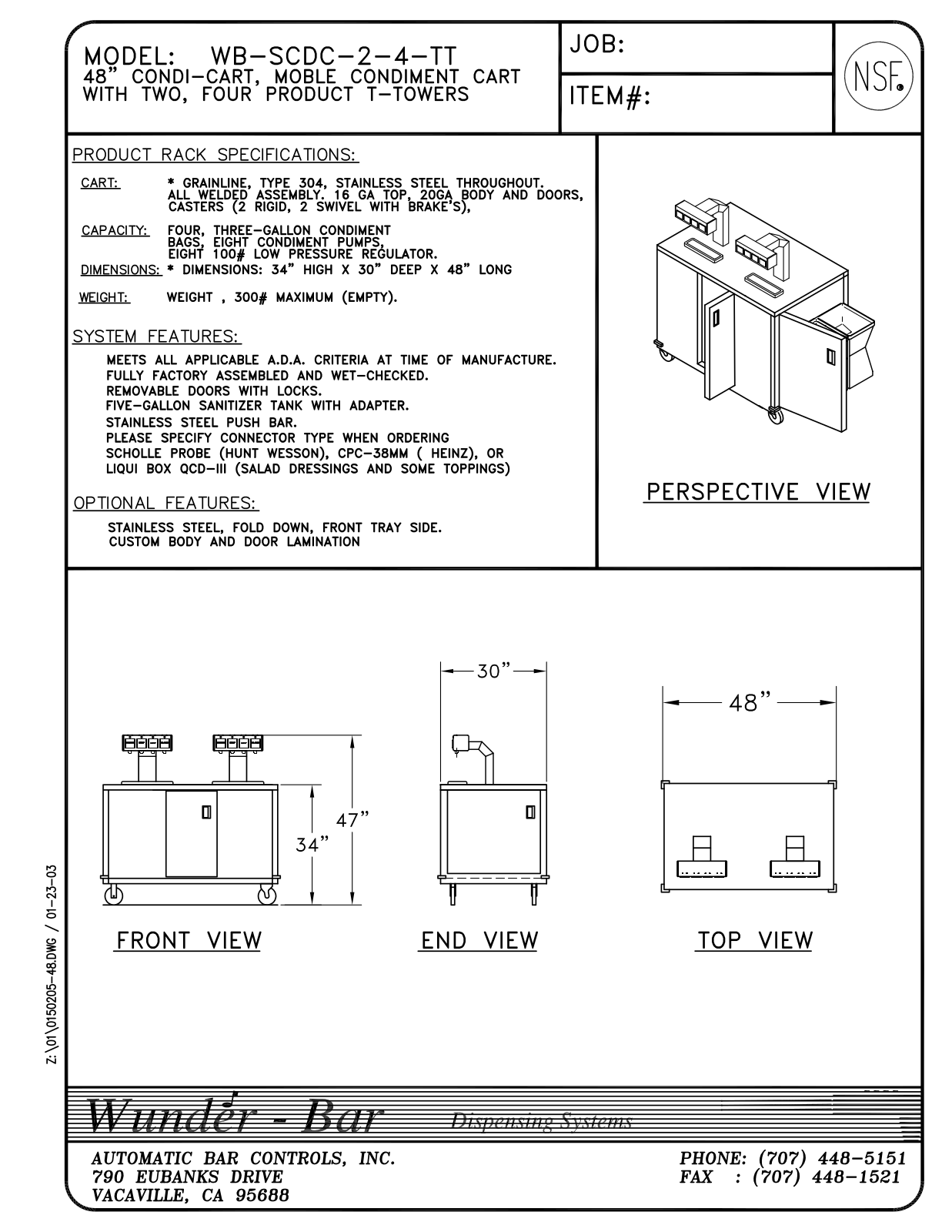 Wunder Bar WB-SCDC-2-4-TT User Manual