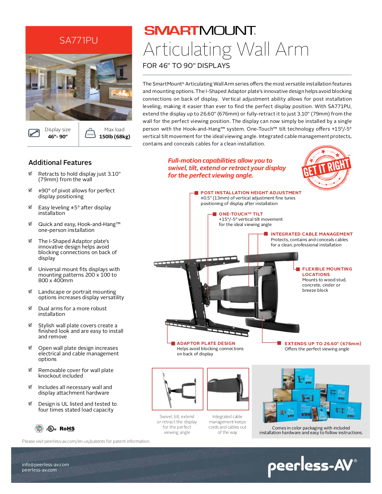 Peerless SA771PU Datasheet