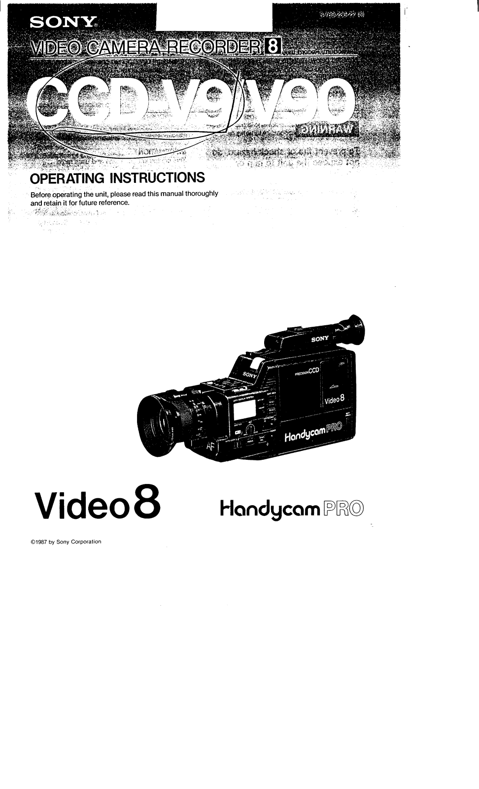 Sony CCD-V9 User Manual