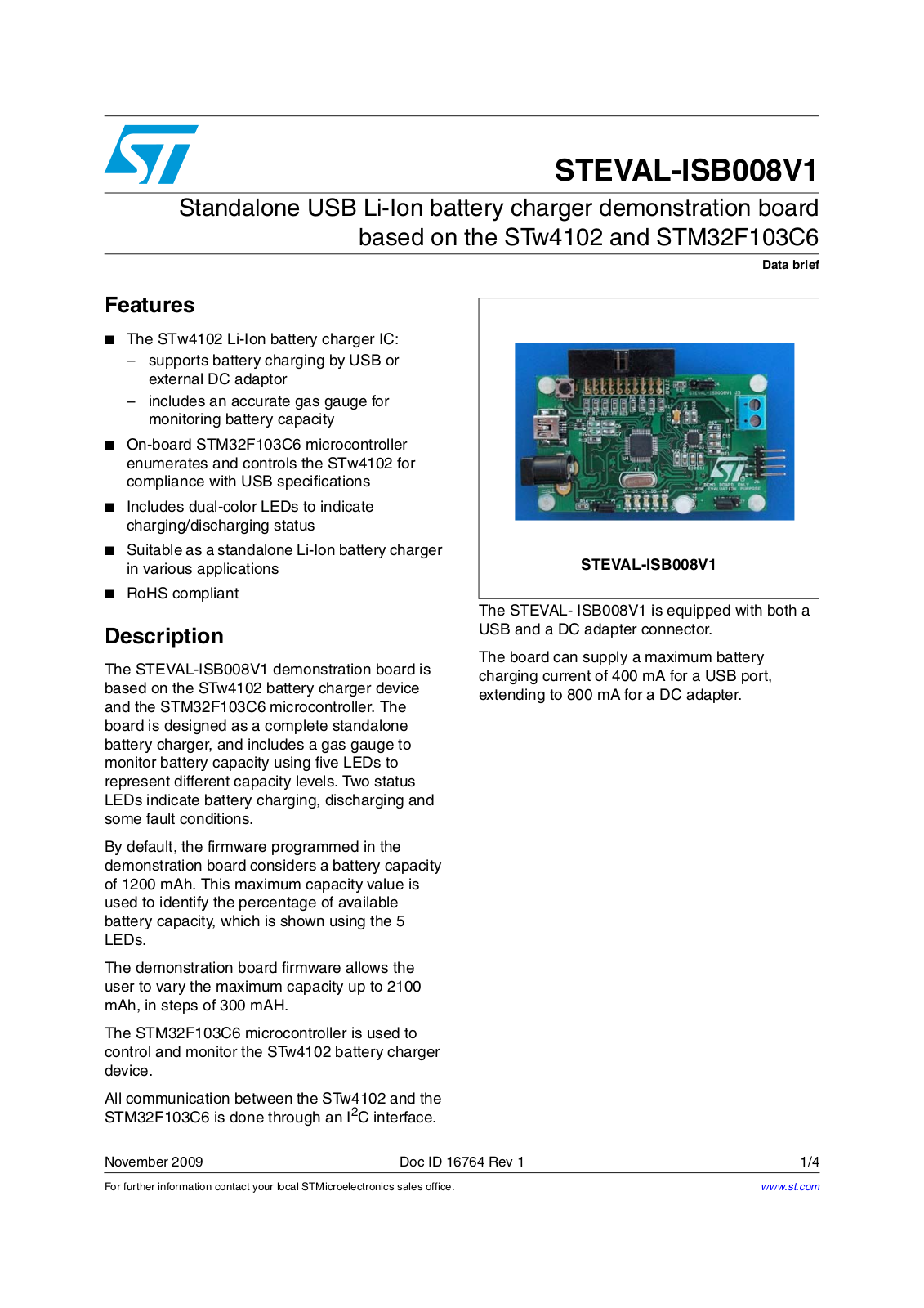 ST ISB008V1 User Manual