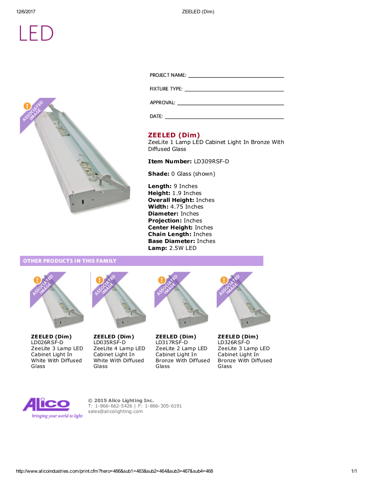 Alico LED2076 Specifications - ManualMachine.com