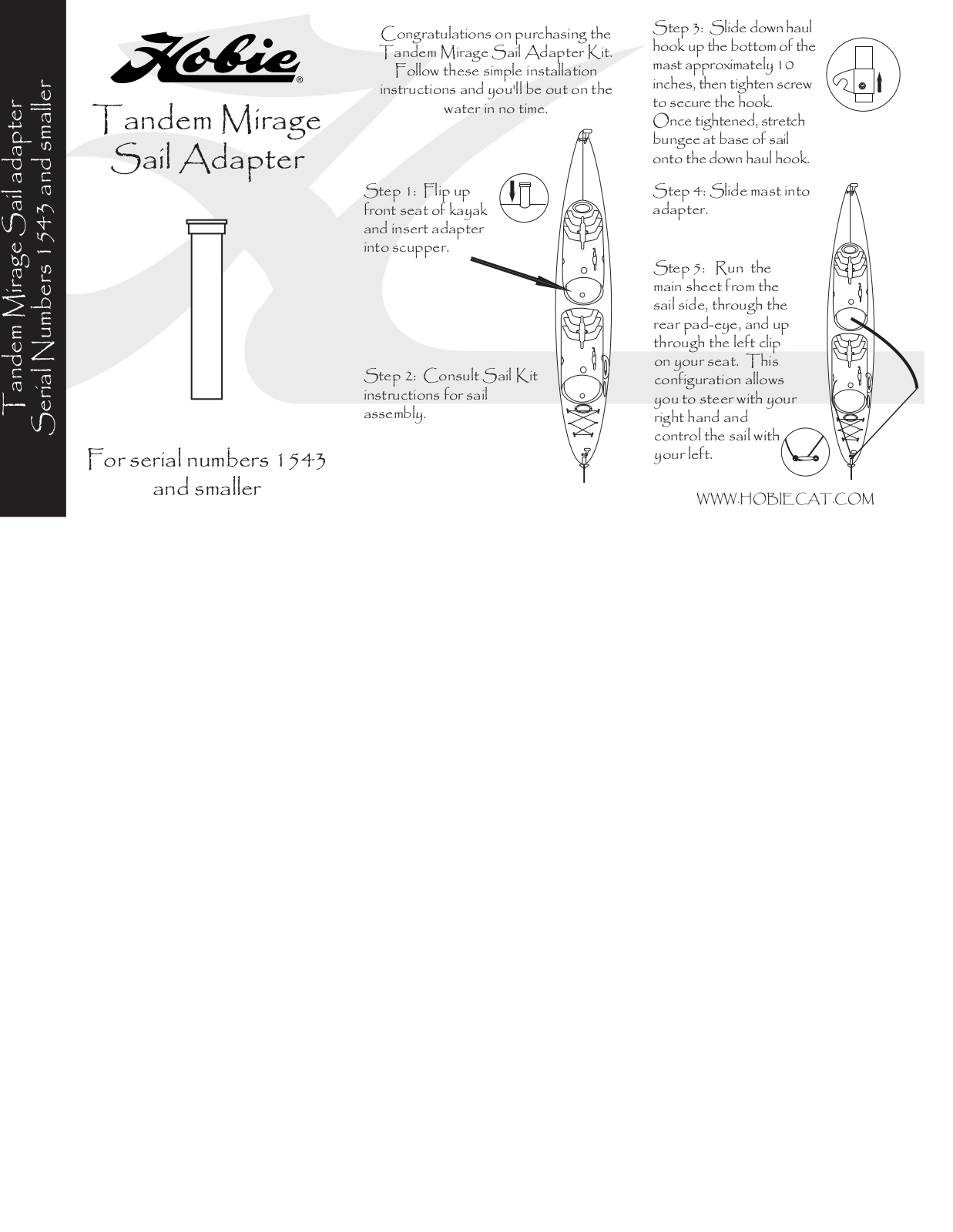 Hobie Sail Adapter User Manual