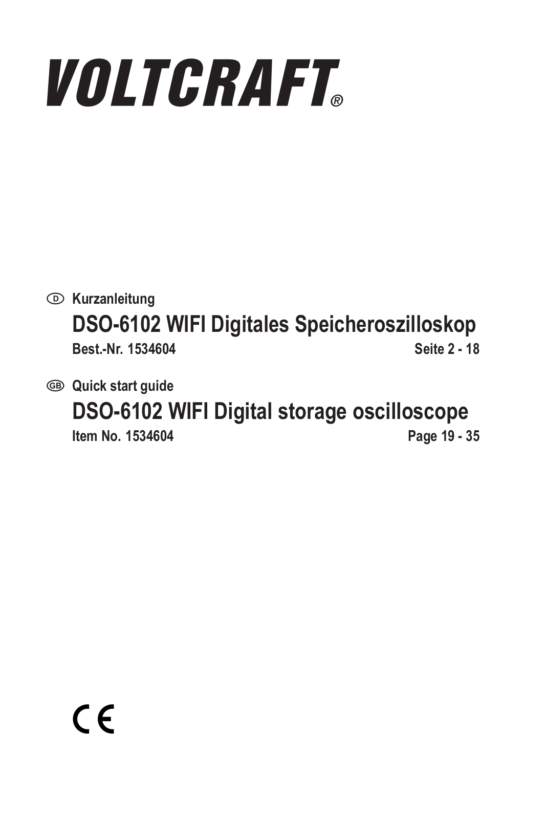 VOLTCRAFT DSO-6102WIFI User guide