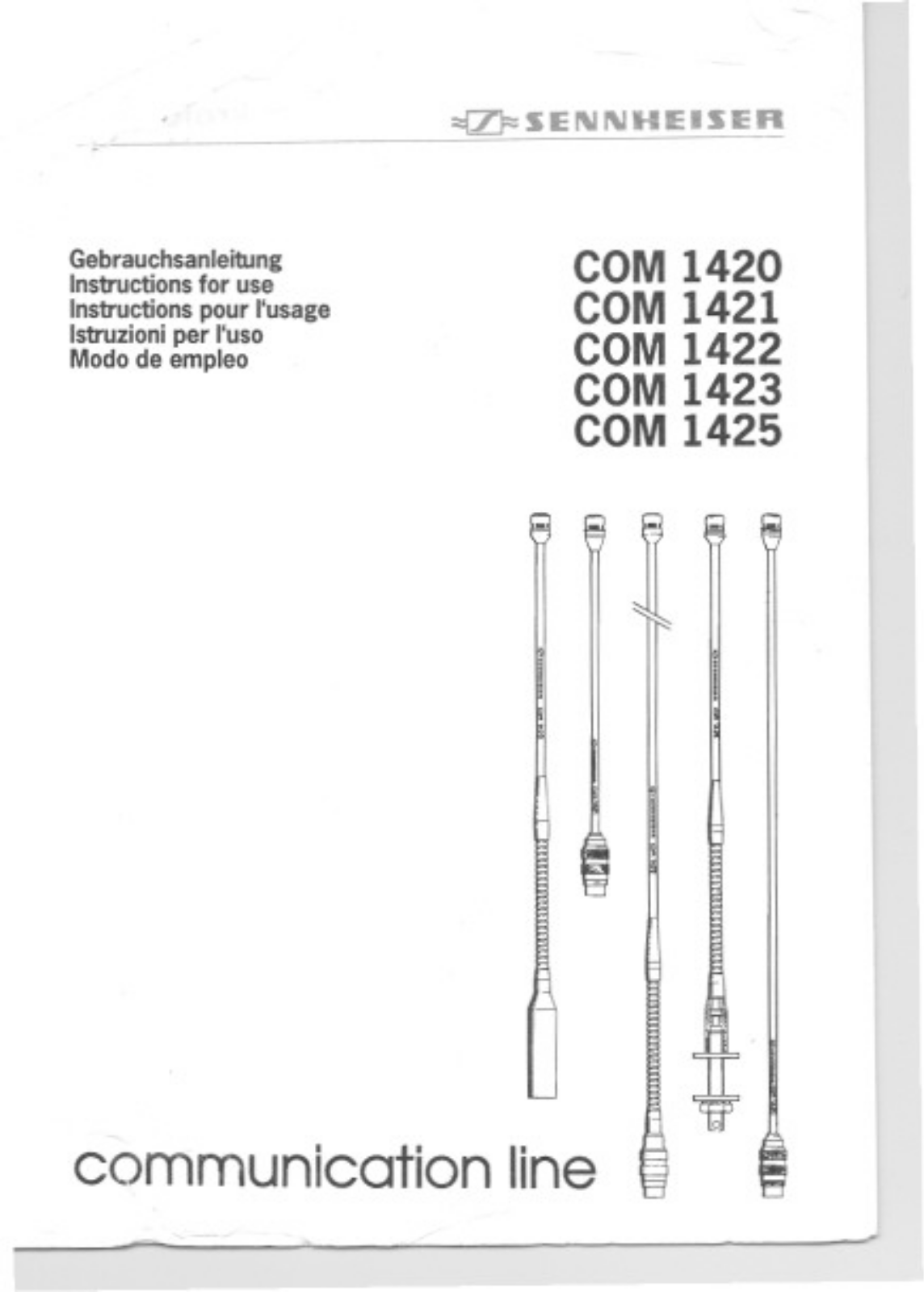 Sennheiser COM 1420 User Manual