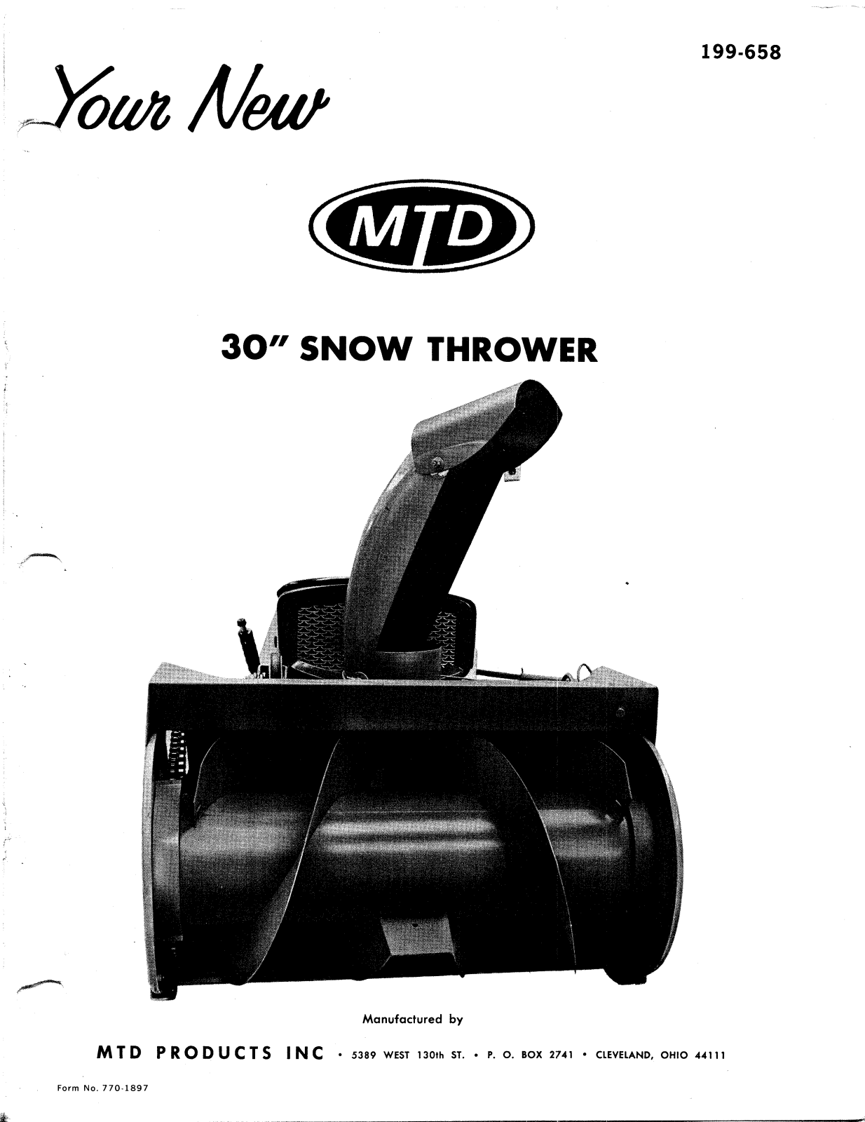 MTD 199-658 User Manual