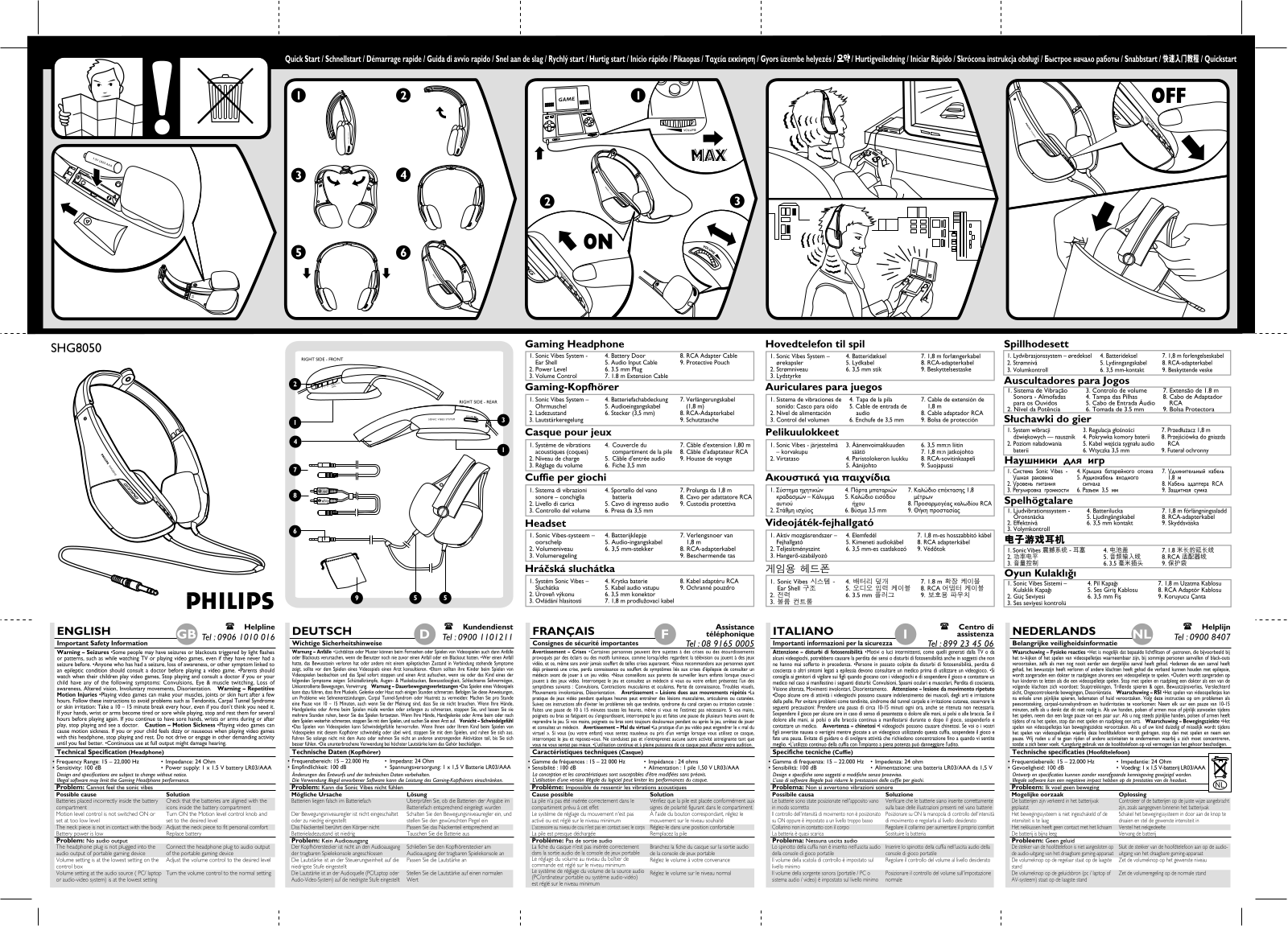 Philips SHG8050 User Manual