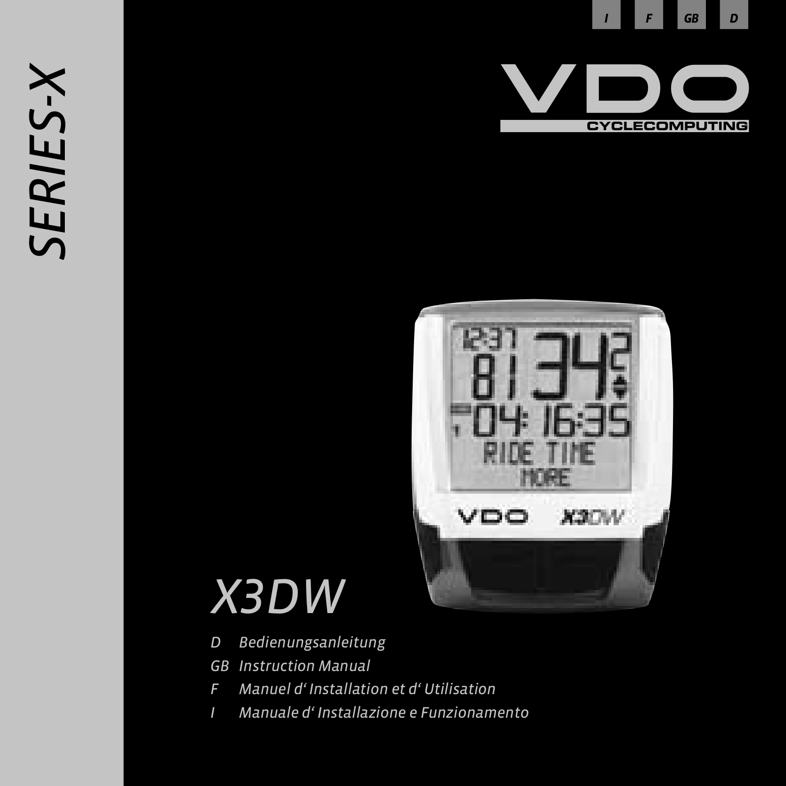 VDO WL X3 DW User Manual