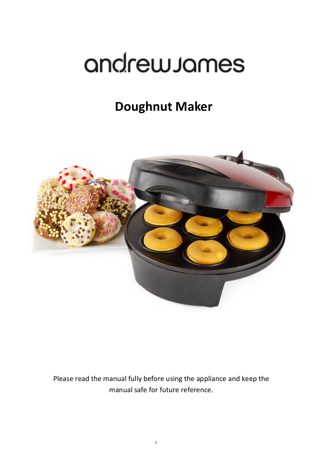 Andrew James 7 Hole Doughnut Maker User Manual