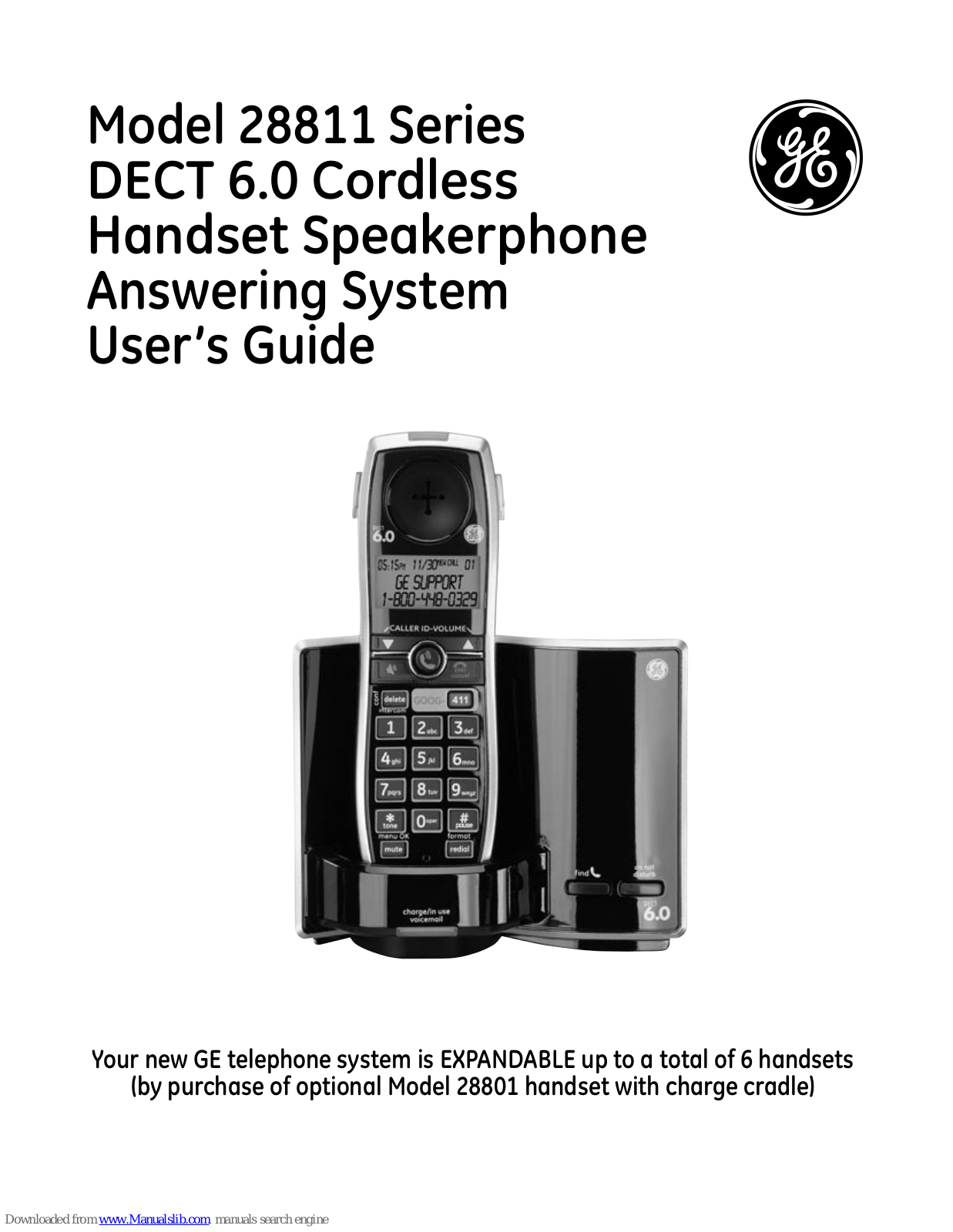 GE 28811FE2 - Digital Cordless Phone, 28811 Series User Manual