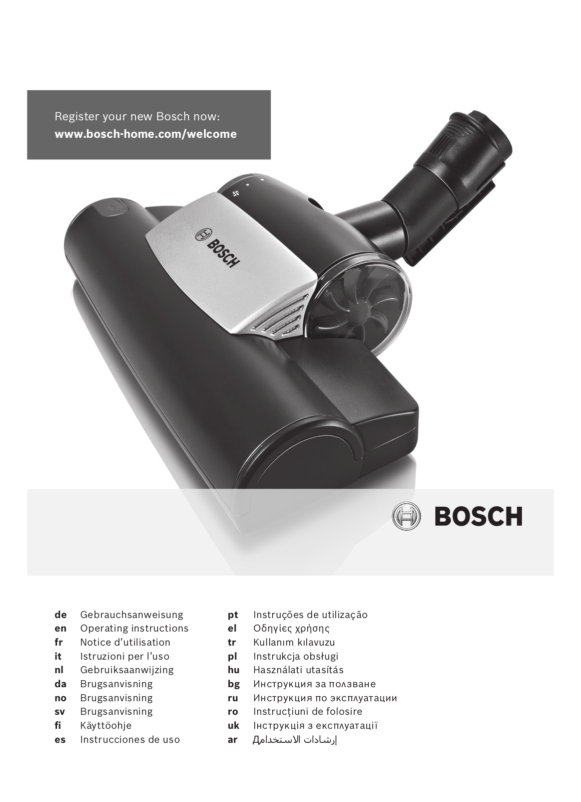Bosch BGS5335 User Manual
