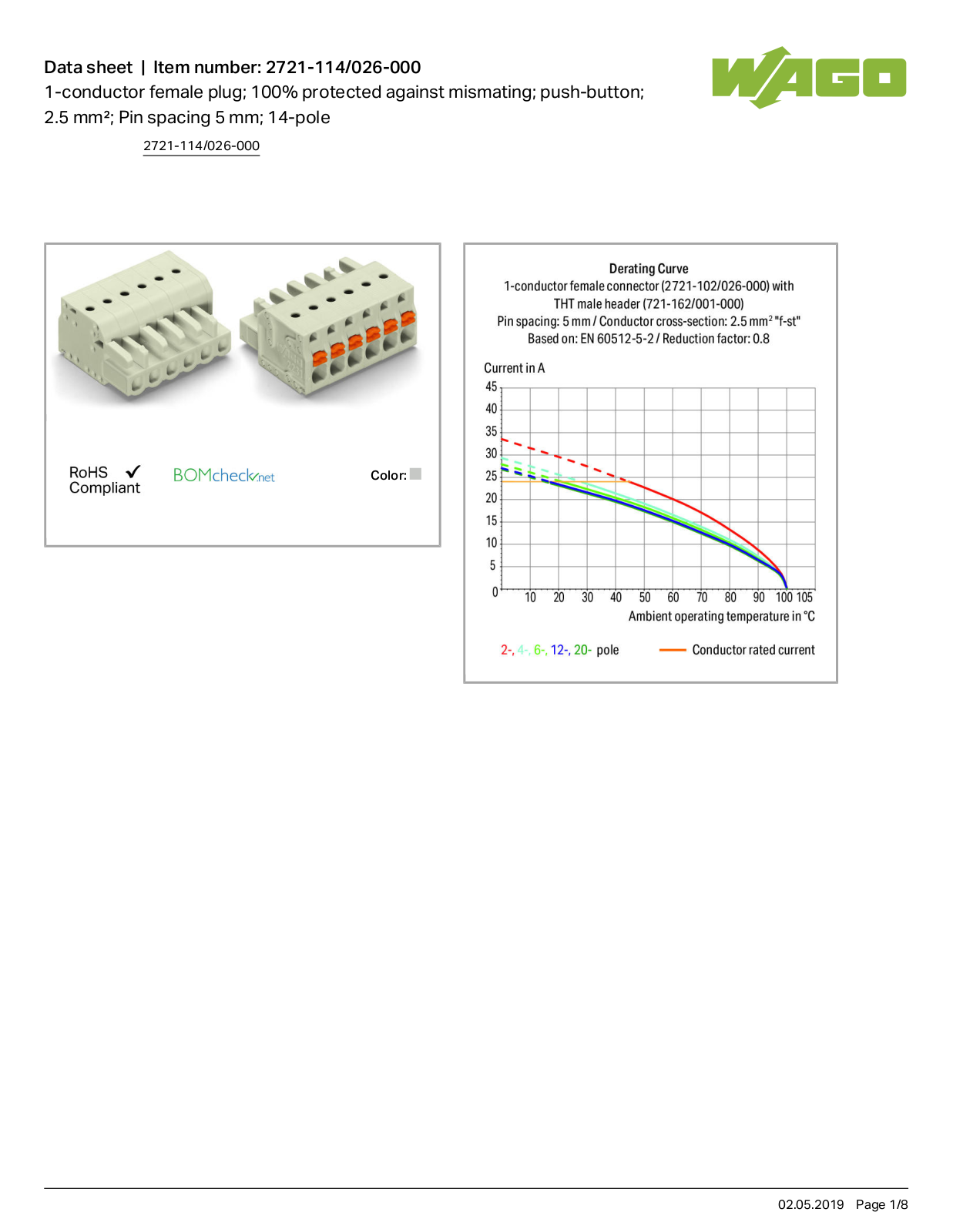 Wago 2721-114/026-000 Data Sheet