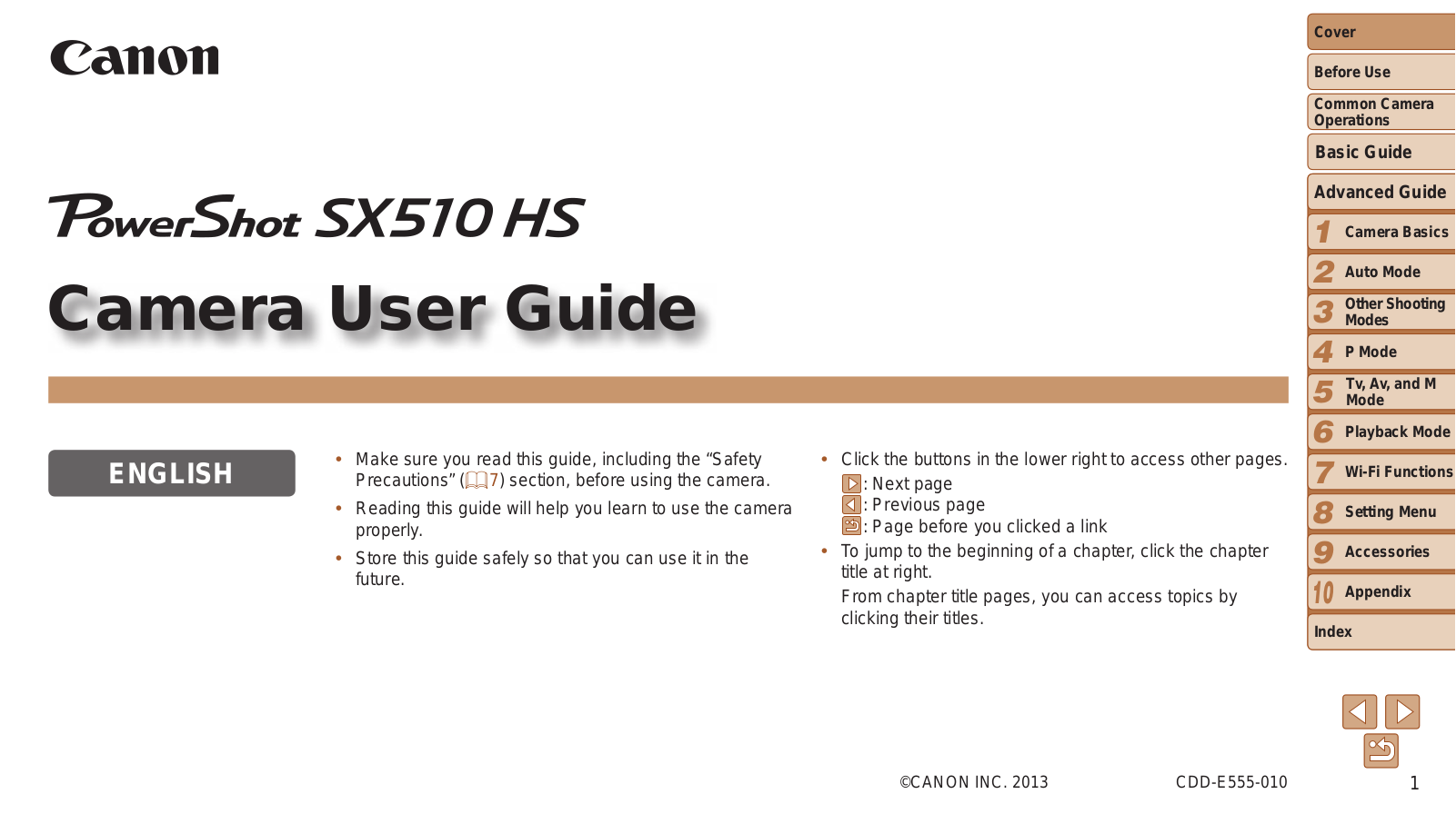 Canon 510 HS, 8409B001 User Manual