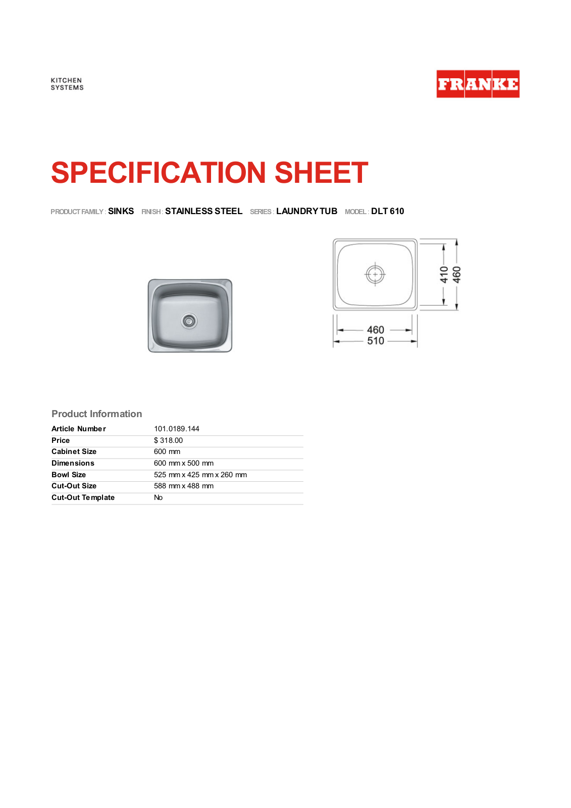 Franke Foodservice DLT 610 User Manual