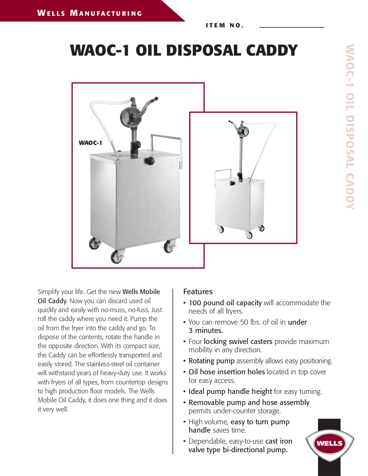 Wells WAOC-1 User Manual