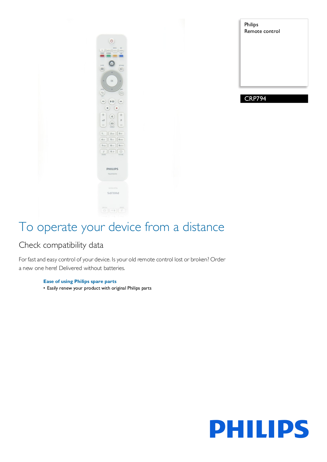 Philips CRP794/01 leaflet - ManualMachine.com
