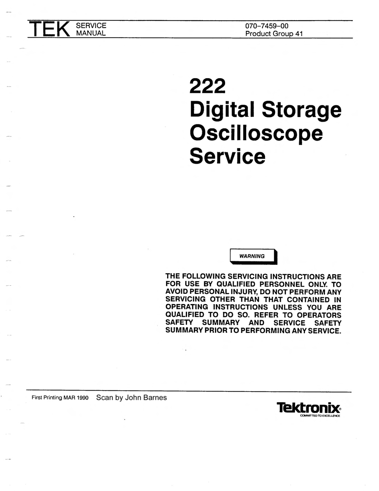 Tektronix 222 schematic