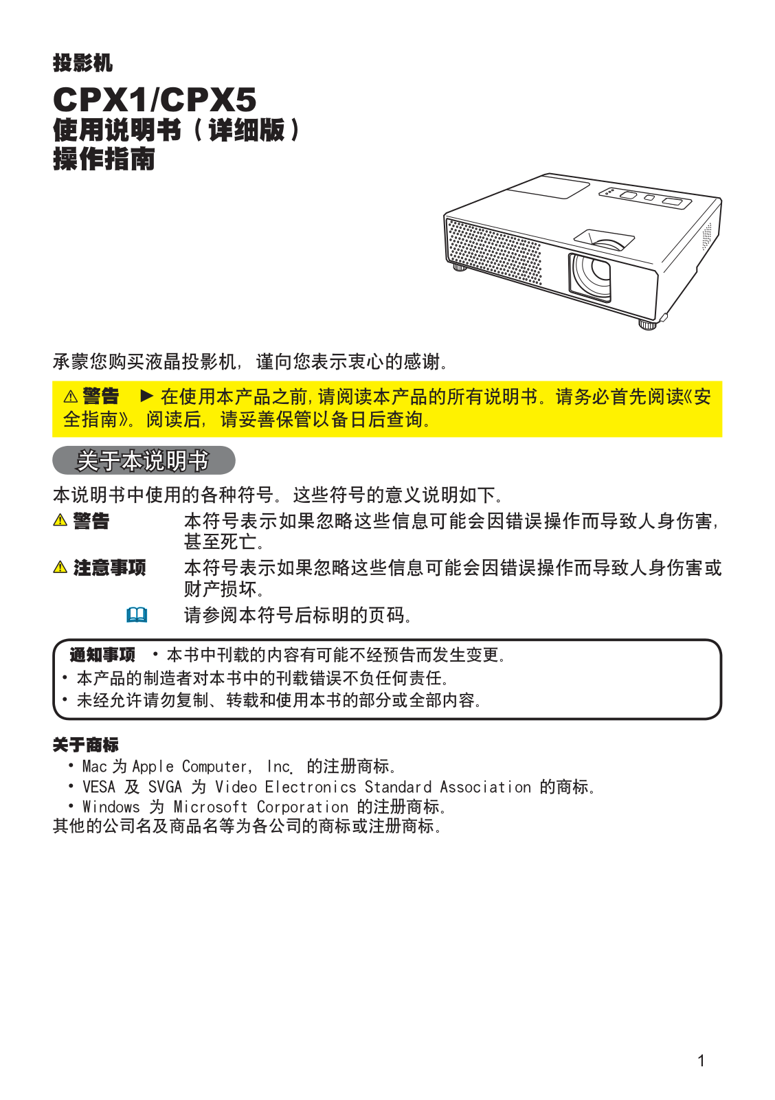 Hitachi CPX5WF User Manual