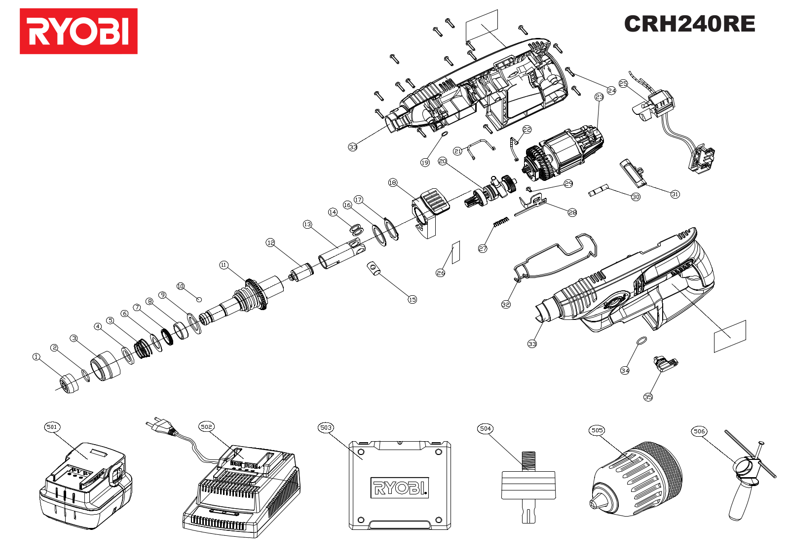 Ryobi CRH240RE User Manual