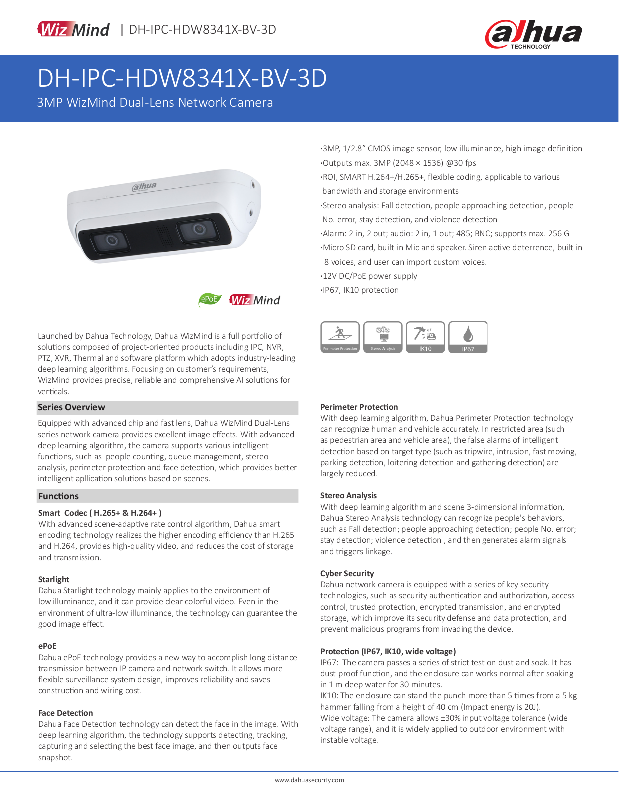 Dahua DH-IPC-HDW8341X-BV-3D User Manual